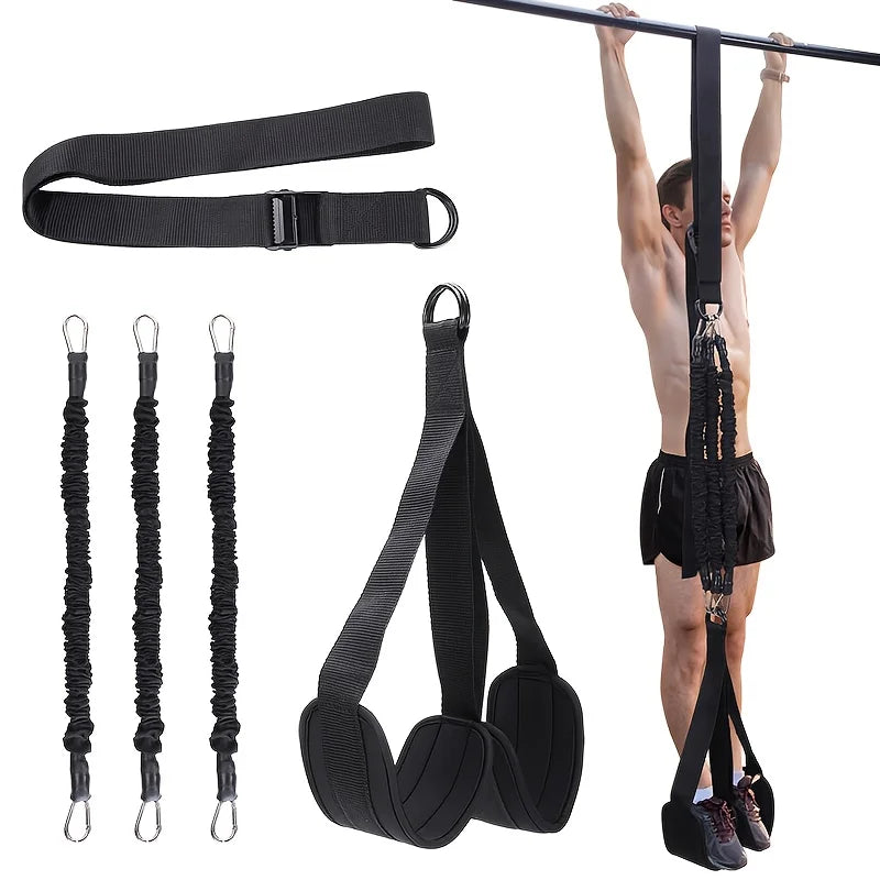 Pull Up Assistance Bands Set, Heavy Duty Resistance Band for Pull Up Bar, Adjustable Weight/Size with SBR Double Feet/Knee Rest
